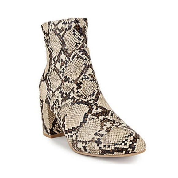 Shoes - Snakeskin Ankle Boots